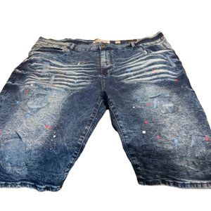 NWT's Men's Size 46 Dash American Designers Jean Shorts With Color Splatter Jort